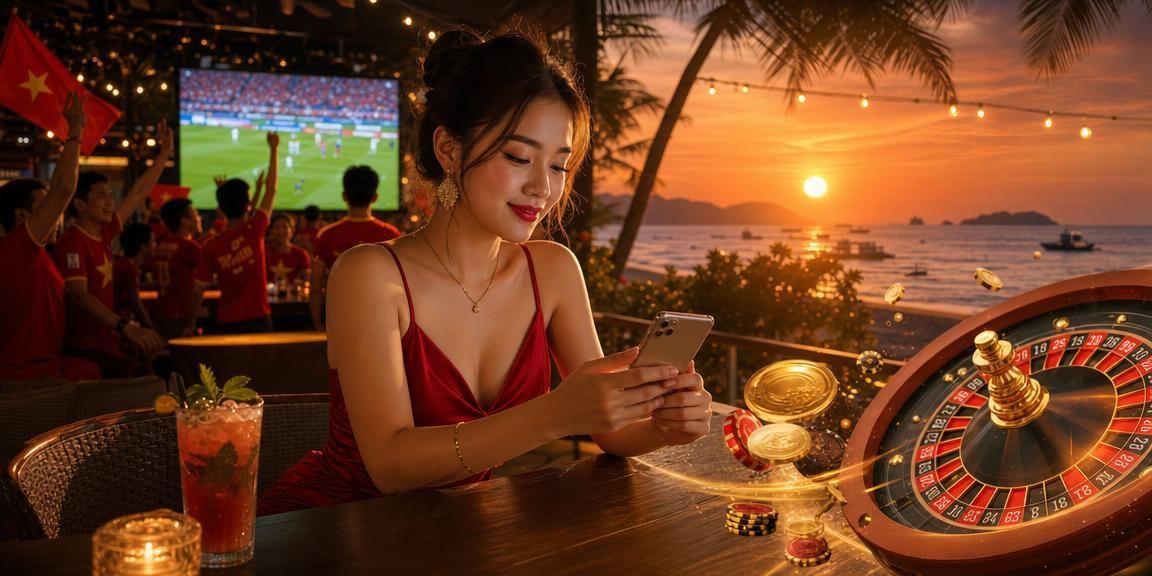 Bối cảnh Phú Quốc với roulette gợi cảm giác giải trí casino hiện đại